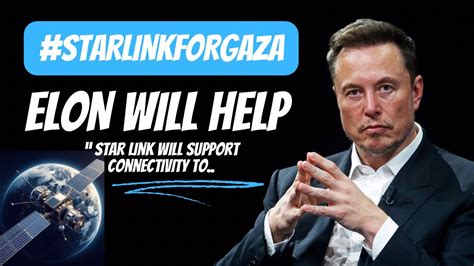 Elon Musk Star Link Internet Support To Palestine Youtube