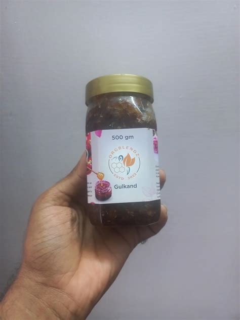 ORGBLENDZ Gulkand Organic Without Sugar 500Gm Sugarfree Jam Honey