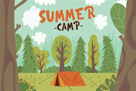 Summer Camp Vector Illustration By AQR Studio On Creativemarket