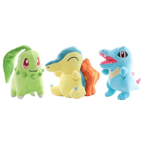 Cyndaquil Totodile Chikorita Plush Pokemon Figura Peluche Cartoon