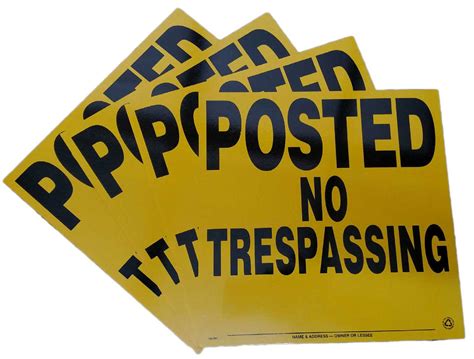 Posted No Trespassing Poly Sign Minuteman Signs