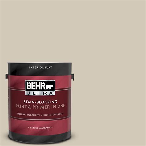 Behr Ultra 1 Gal 750c 3 Sandstone Cliff Flat Exterior Paint And