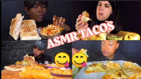 Asmr Tacos No Talking Mukbang Real Eating And Eating Sounds Youtube