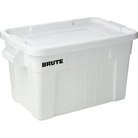 Rubbermaid 20 Gallon Brute Storage Tote w/ Lid (White) (6-Pack) | HD Supply