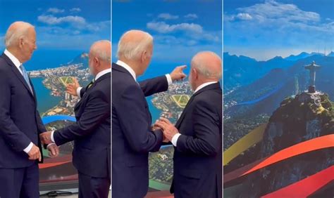 G20 no Rio Biden se encanta Cristo Redentor após Lula mostrar