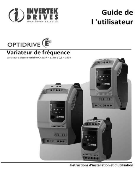 Guide De L Utilisateur Variateurs De Frequence