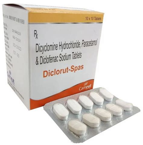 Dicyclomine Hcl And Paracetamol Tablet At Rs Box Shakti Vihar