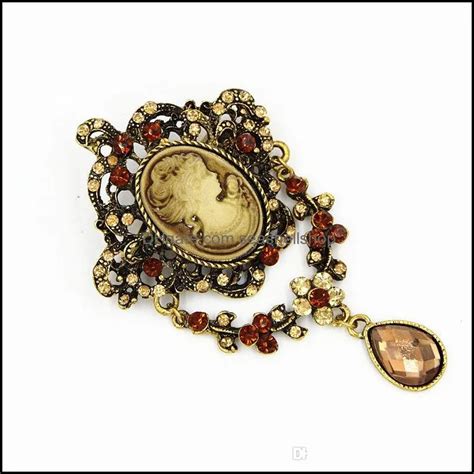Antique Sier Vintage Viktorianische Königin Cameo Brosche Elegante ...