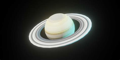 Stylized Planet Saturn 3d Model 2k4k8k Textures Blender Market
