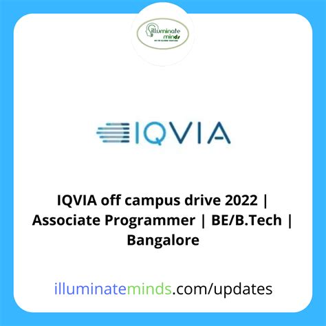 IQVIA Off Campus Drive 2022 Associate Programmer BE B Tech