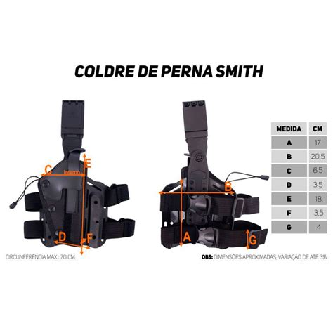 Coldre de Perna Smith Base em Polímero Coldres em Nylon Atack