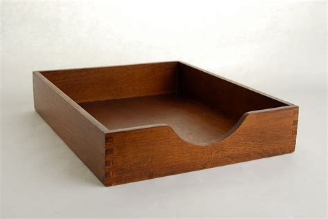 Vintage Wood Paper Tray Organizer By Neold On Etsy