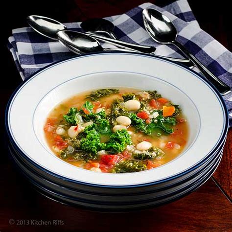 Kitchen Riffs Kale Quinoa And White Bean Soup