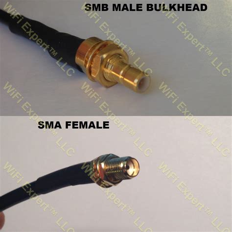 Rg Smb Male Bulkhead To Sma Female Coaxial Rf Pigtail Cable Rf