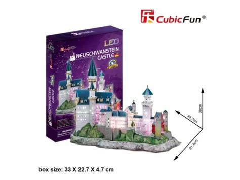 Cubicfun Modellino Con Led Castello Di Neuschwanstein In Puzzle D Eur