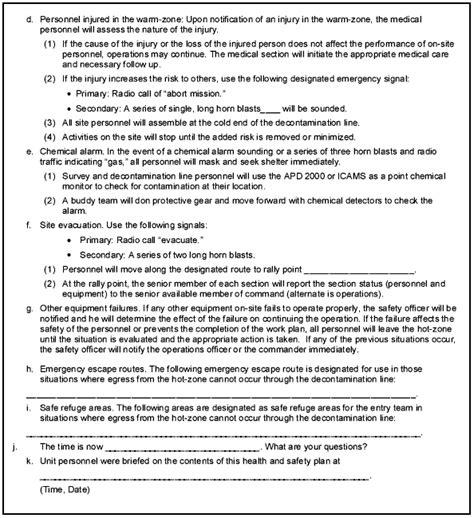 Fm 3 1122 Appendix P Incident Action And Site Safety And Health Plan