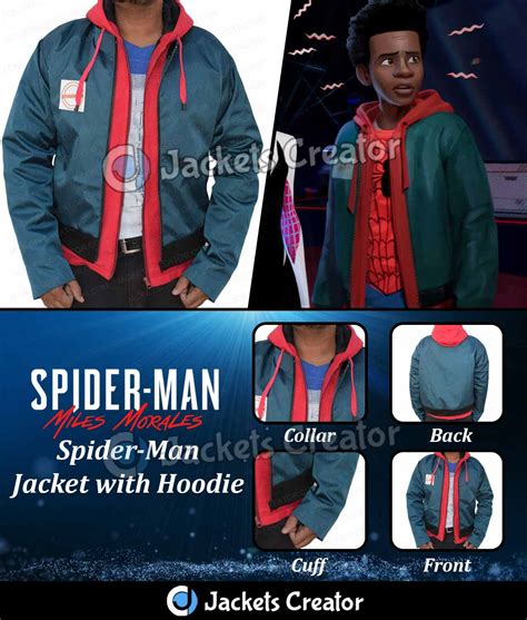 Miles Morales Hoodie Spider Man Into The Spider Verse Jacket