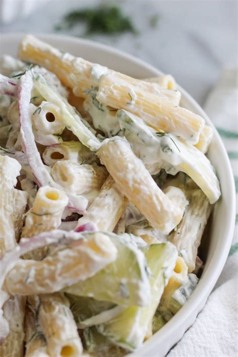 Creamy Cucumber Pasta Salad Our Balanced Bowl