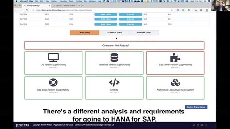 Sap To Hana On Aws Migration Plan In Minutes Protera Technologies