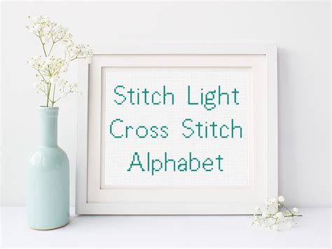 Cross Stitch Alphabet Pattern Stitch Light Font Counted Cross Stitch ...