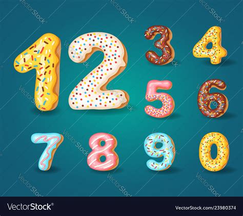 Font Of Donuts Bakery Sweet Alphabet Alphabet Vector Image