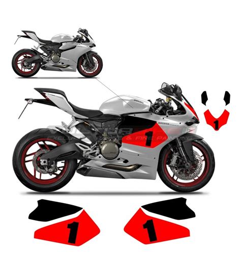 Kit Dautocollants Moto Blanc Personnalisable Ducati Panigale