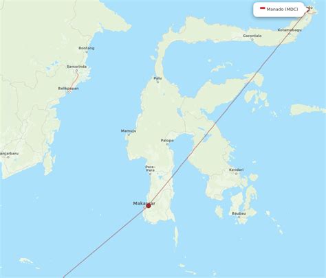 All Flight Routes From Denpasar To Manado Dps To Mdc Flight Routes