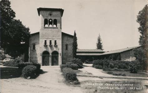 Saratoga Federated Church California Postcard
