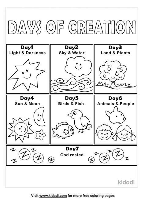 Days Of Creation Coloring Pages Free Bible Coloring Pages Kidadl