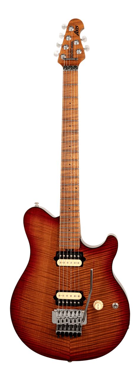 Music Man Axis Roasted Amber Flame Roasted Maple Neck Boullard