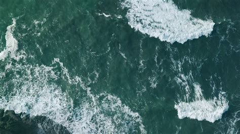 Bird S Eye View Of Waves Rushing Ocean HD Free Footage HD Free