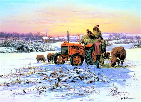 A Country Christmas Home Michael Art Highland Cattle Country