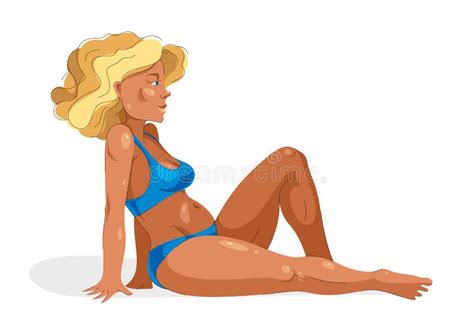 Sexy Girl Bikini Sitting Stock Illustrations 178 Sexy Girl Bikini