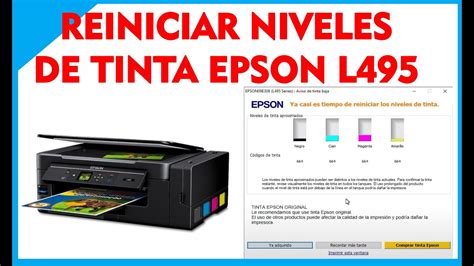 Reiniciar Niveles De Tinta Impresora EPSON L495 YouTube