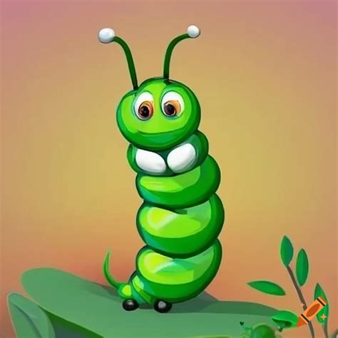 Cartoon Caterpillar In A Blooming Garden On Craiyon Clip Art Library