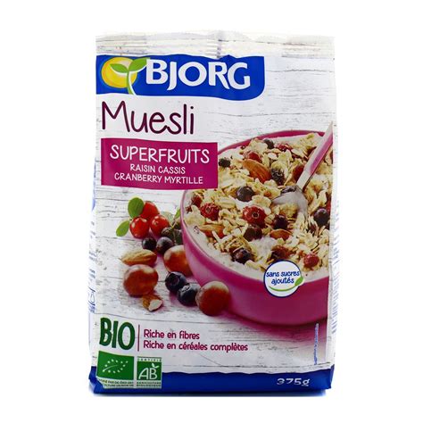 Bjorg Muesli Superfruits Bio 375g Houra Fr