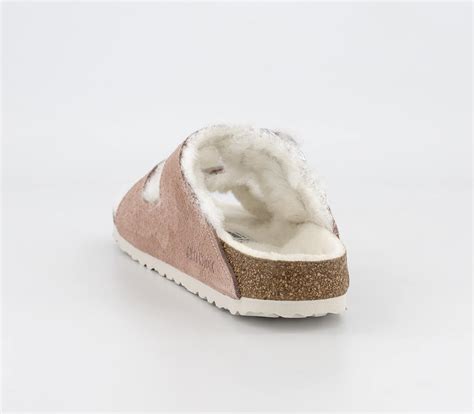 Birkenstock Arizona Shearling Sandals Pink Clay Women’s Sandals