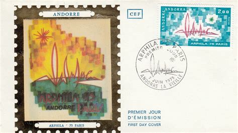 Andorra Scott 241 Fdc Arphila Intl Philatelic Exhibition Europe