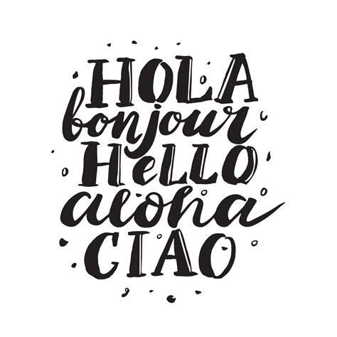 Hola Letras Dibujadas A Mano Vector En Vecteezy