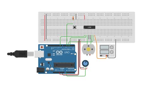 Circuit Design Dc Motor Control L293 Tinkercad