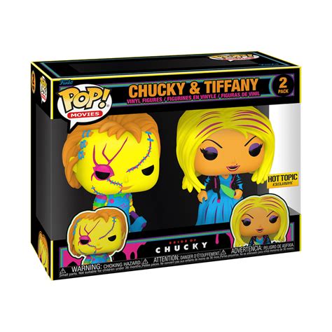 Buy Pop Chucky And Tiffany Black Light 2 Pack At Funko