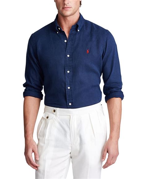 Polo Ralph Lauren Mens Classic Fit Linen Shirt And Reviews Casual