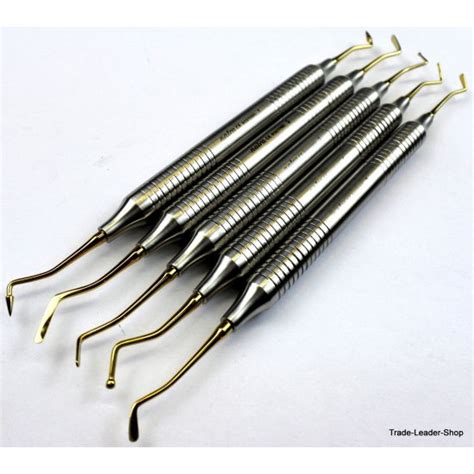 Composite Set 5 Pcs GOLD Dental Filling Instrument With Sterlization