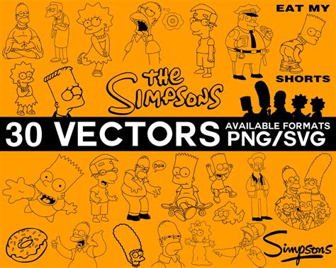 The Simpsons Svg Pack Homer Silhouette The Simpsons Svg Bart Simpson