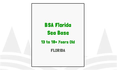 BSA Florida Sea Base, FL | Best Summer Camp Search