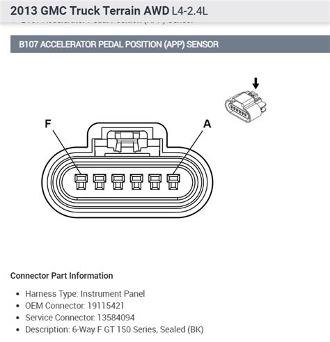 Wiring Diagram For Accelerator Pedal Position Sensor Connector