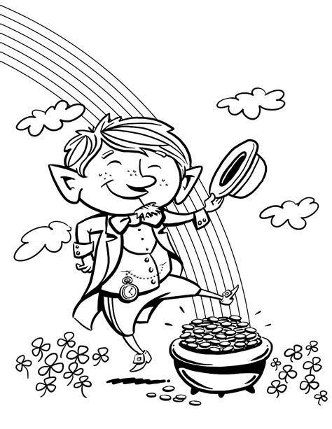 Leprechauncoloringpage Coloring Pages For Kids Leprechaun Merry