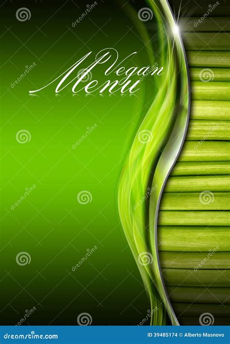 Vegan Menu Restaurant Food Template Vector Illustration