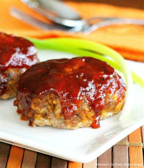 Mini Barbecue Bacon Cheddar Meatloaves Melissassouthernstylekitchen