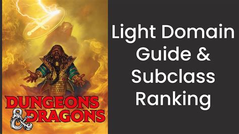 Light Domain Cleric Subclass Guide And Power Ranking In Dandd 5e Hdiwdt Youtube